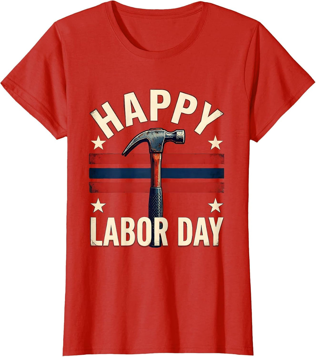 Women's Happy Labor Day Patriotic Union Worker Labor Day Holiday T-Shirt - Red