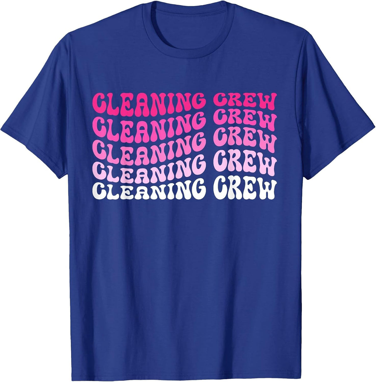 Cleaning Crew Women Custodian Clean Team T-Shirt - Royal Blue