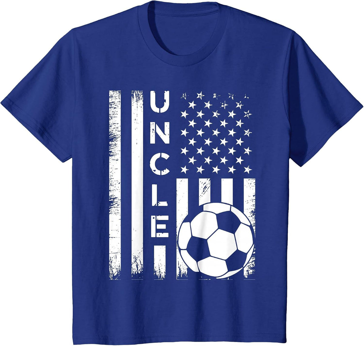 Soccer Uncle American Flag Vintage T-Shirt - Royal Blue