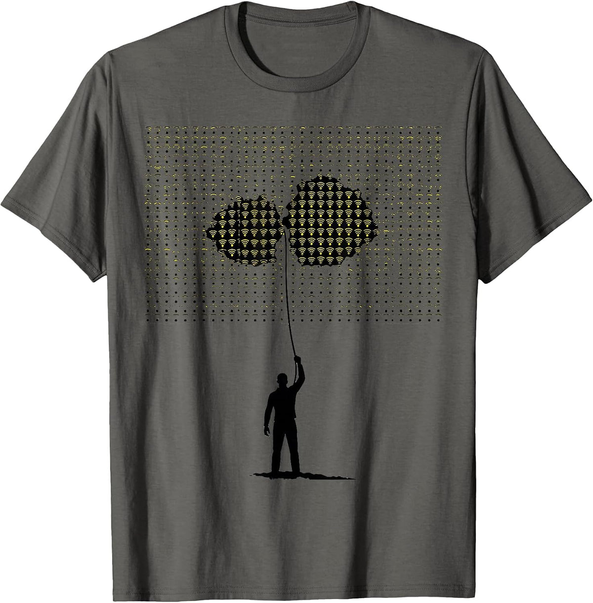 Stencil Figure Para Humor School Support Staff Gift T-Shirt - Asphalt Grey