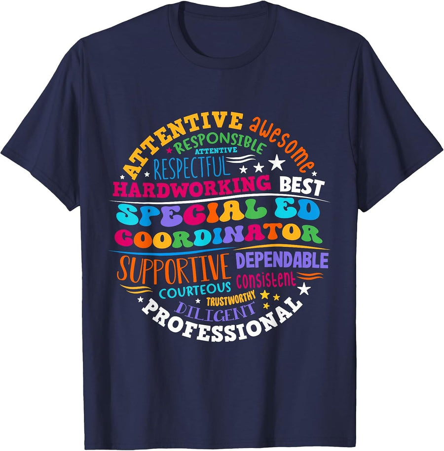 Special Education Teacher Special ED Coordinator Life SPED T-Shirt - Navy Blue