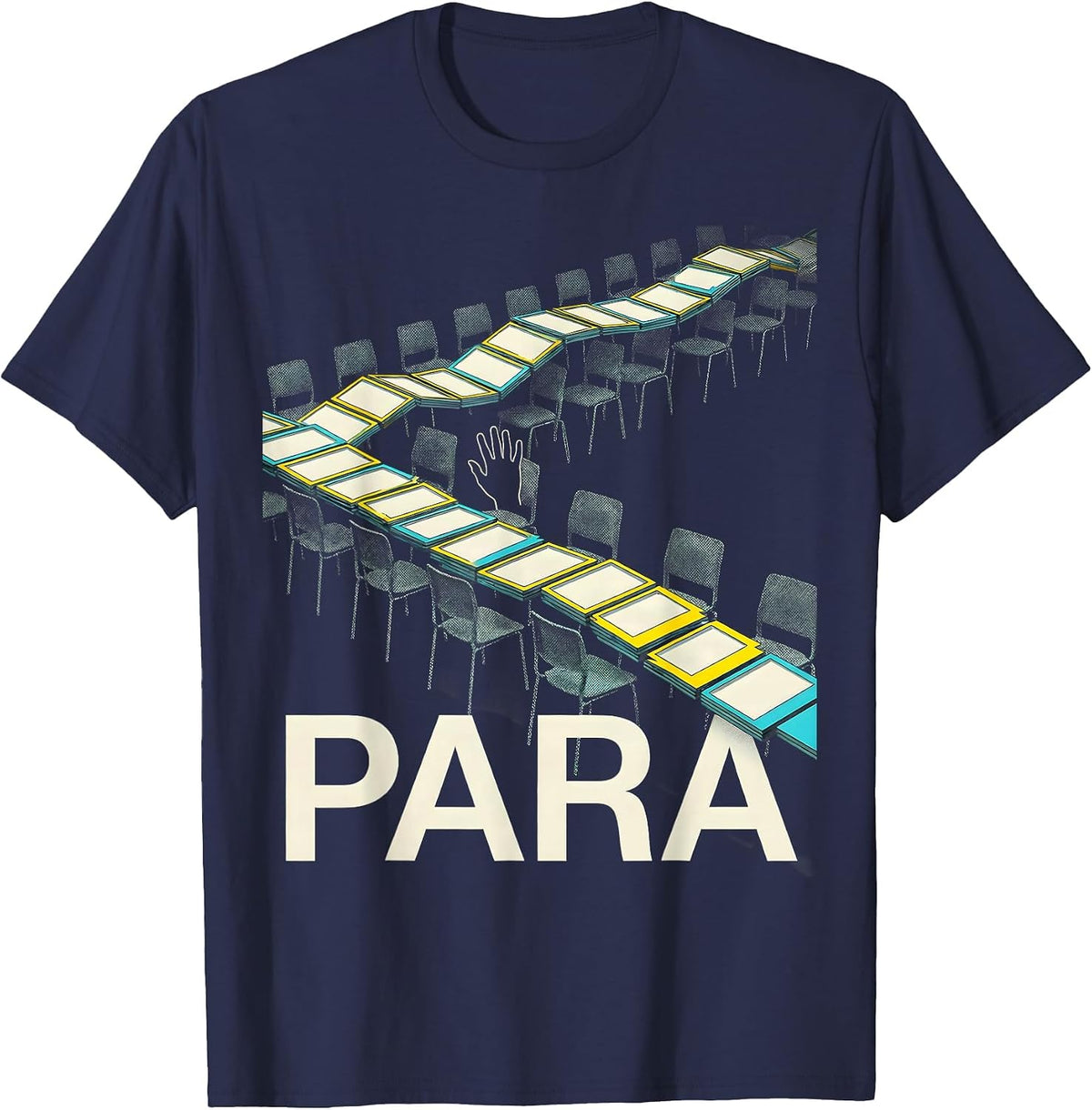 Men's Para Heartfelt Humor School Paraprofessional Paraeducator T-Shirt - Navy Blue