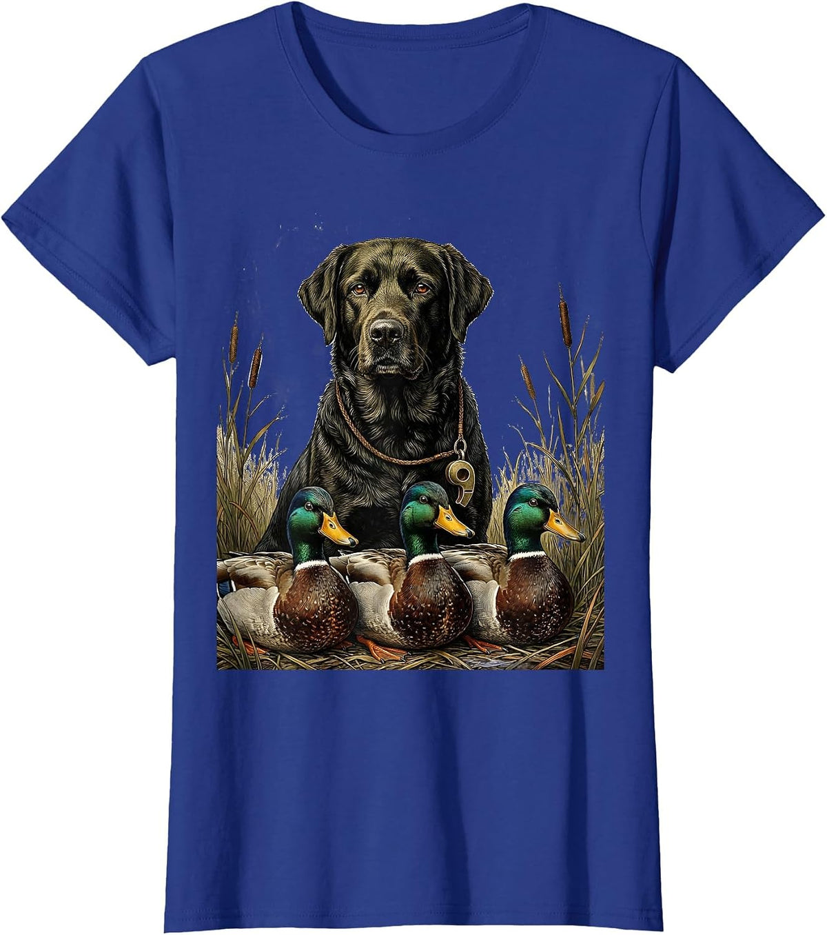 Women's Working Retriever Vintage Duck Hunting Gift T-Shirt - Royal Blue