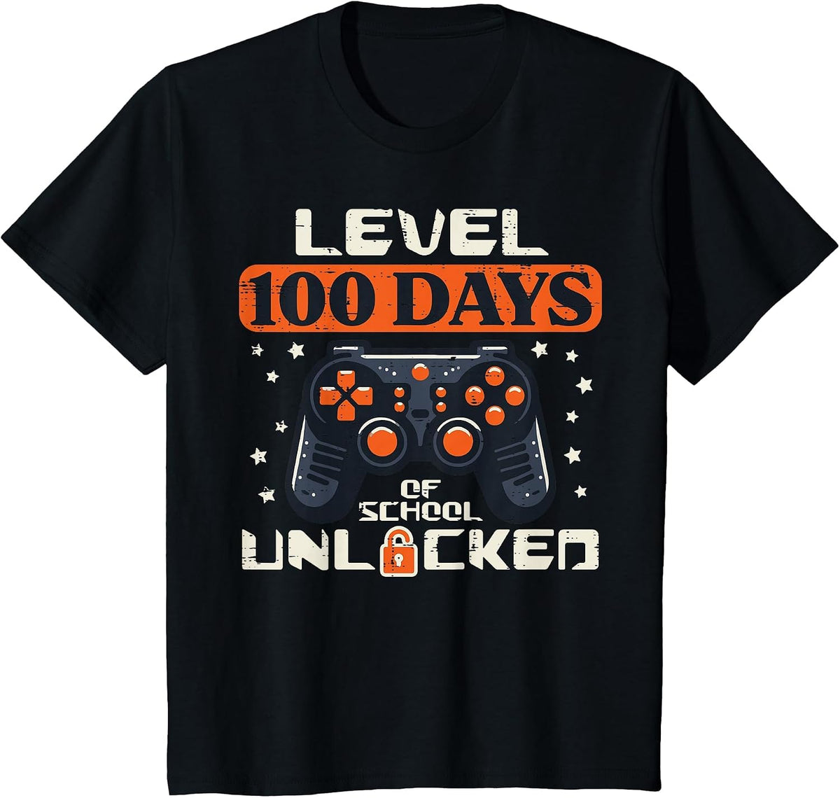 100 Days of School Video Game 100th Day Gaming Boys Kids Men T-Shirt - Black