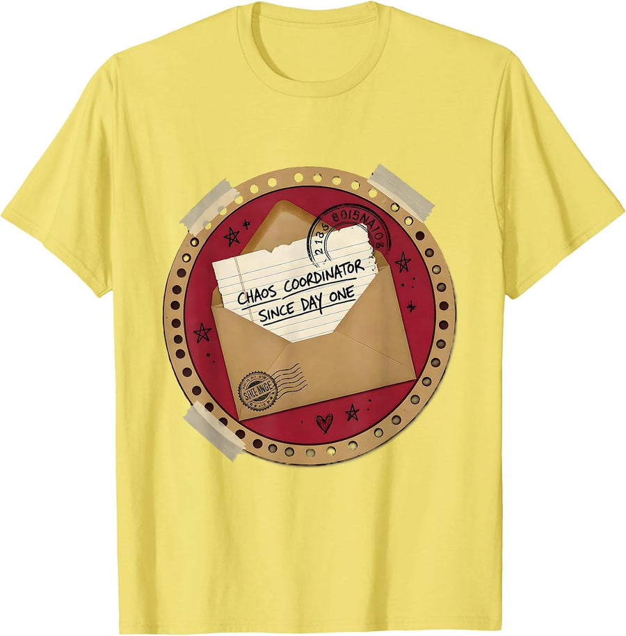 Men's Chaos Coordinator Since Day One Dad Design T-Shirt - Lemon Yellow