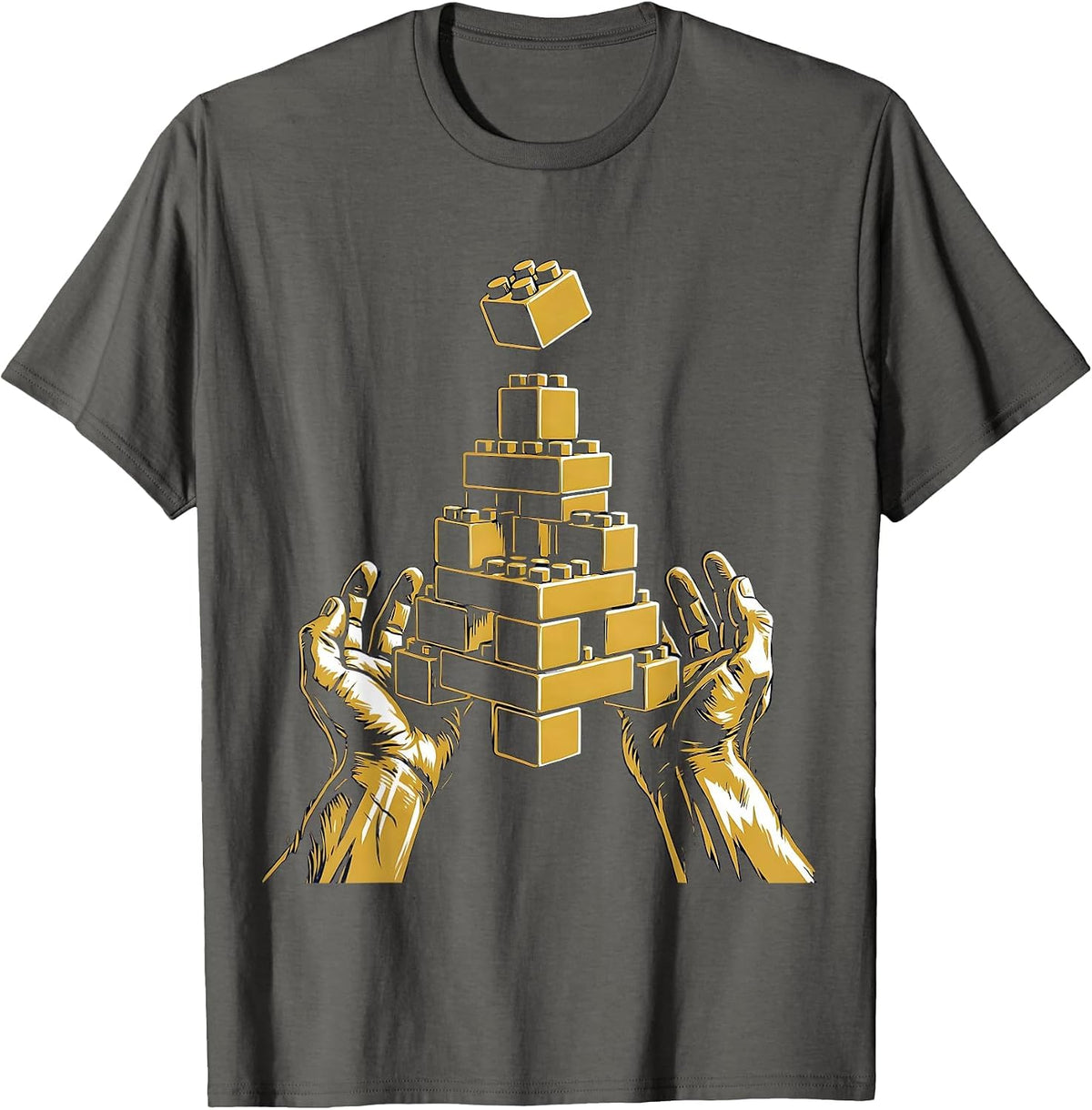 Paraprofessional Helping Hands Building Blocks T-Shirt - Asphalt Grey