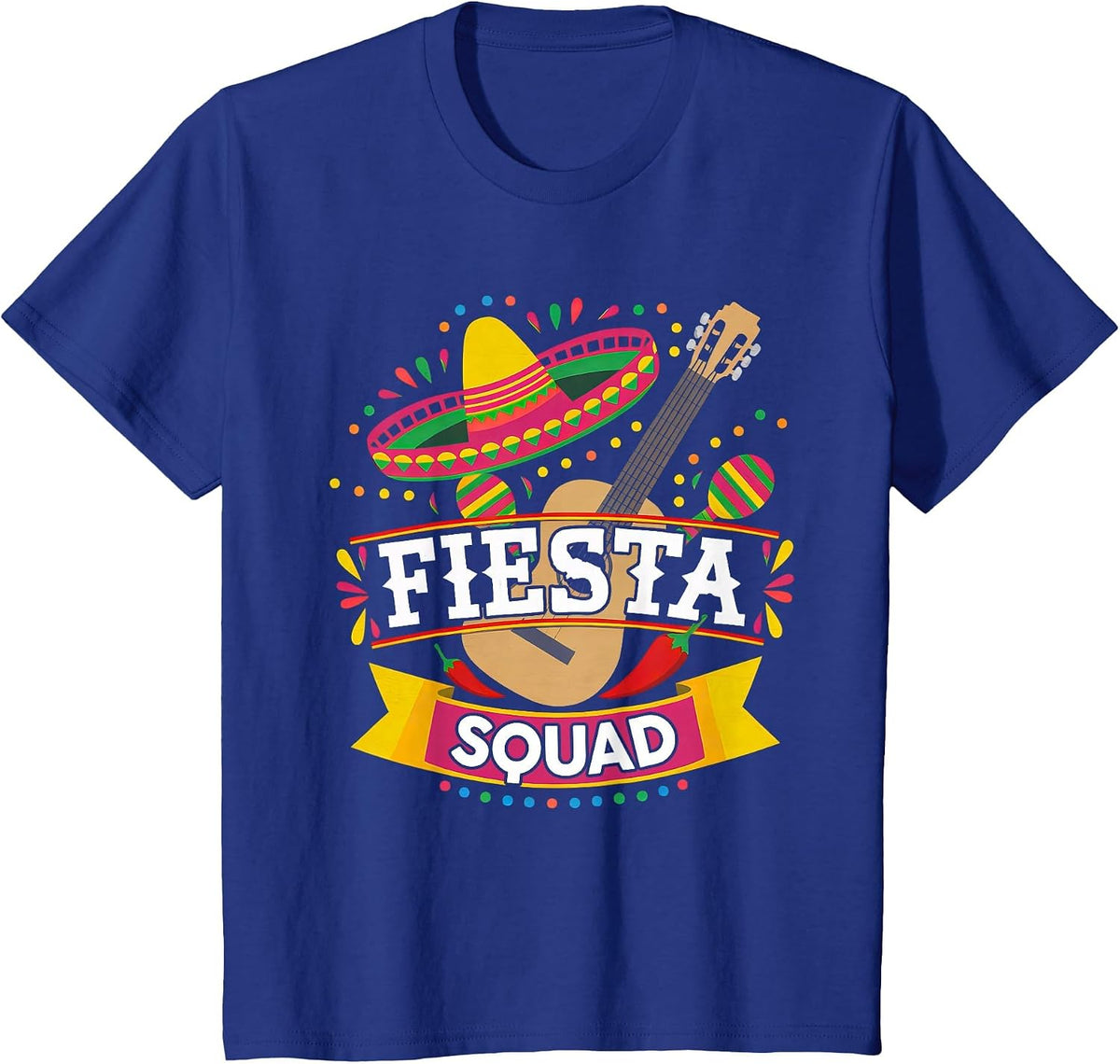 Fiesta Squad Cinco De Mayo Funny Mexican Party Cinco De Mayo T-Shirt - Royal Blue