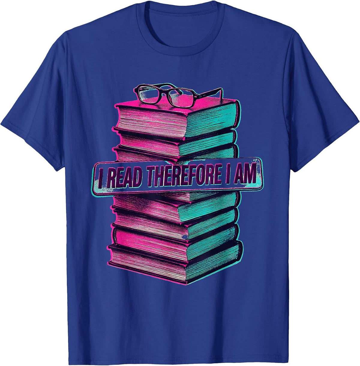 Men's I Read Therefore I Am English Teacher Design T-Shirt - Royal Blue