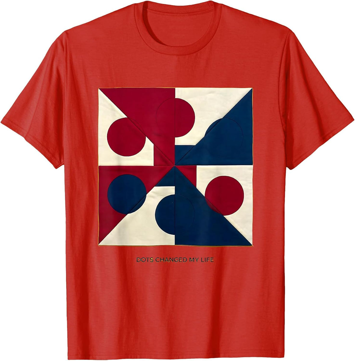 Men's Dots Changed My Life Polka Dot Lover Design T-Shirt - Red