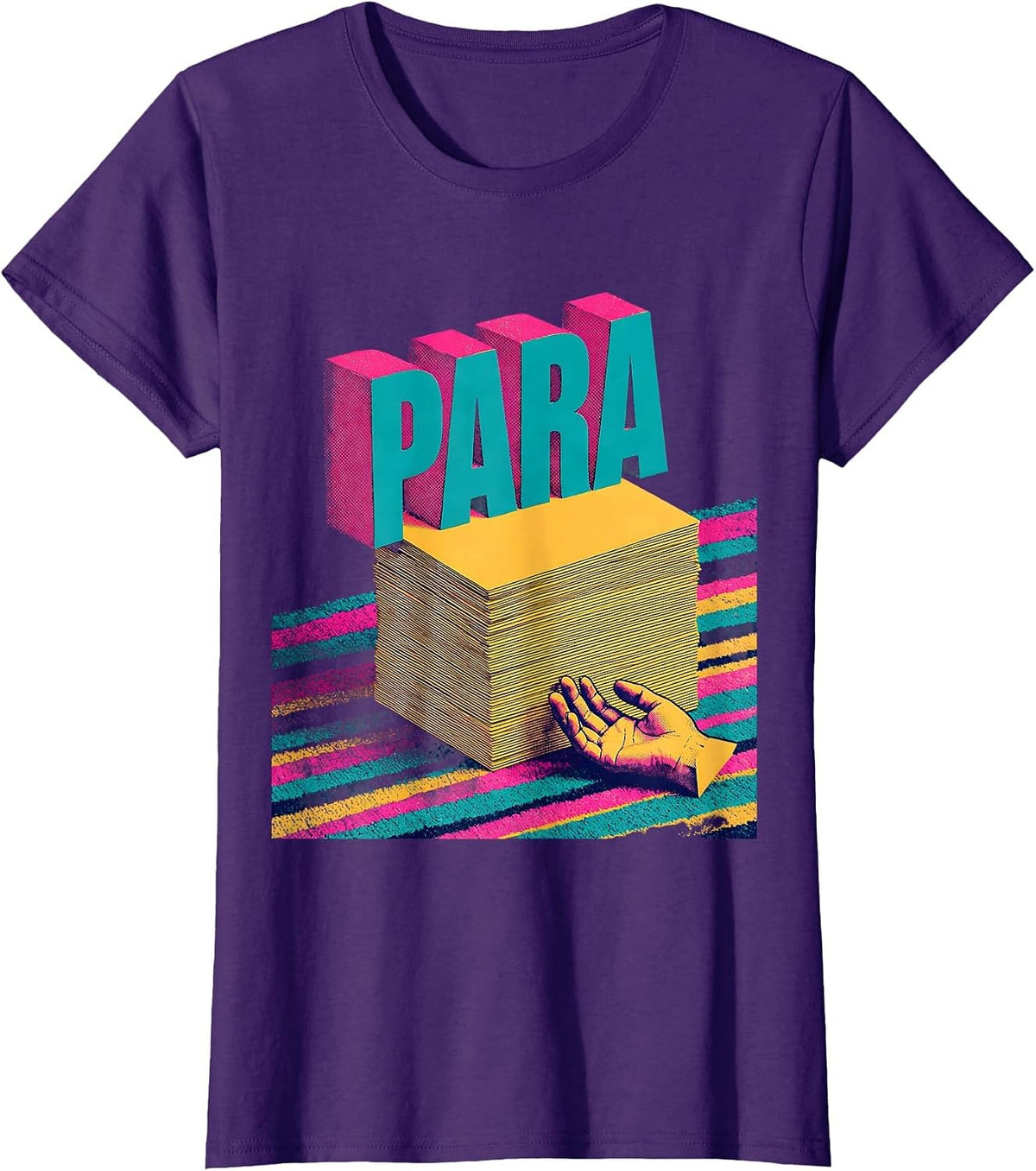 Women's Para Risograph Paraprofessional Paraeducator Teacher Aide T-Shirt - Purple