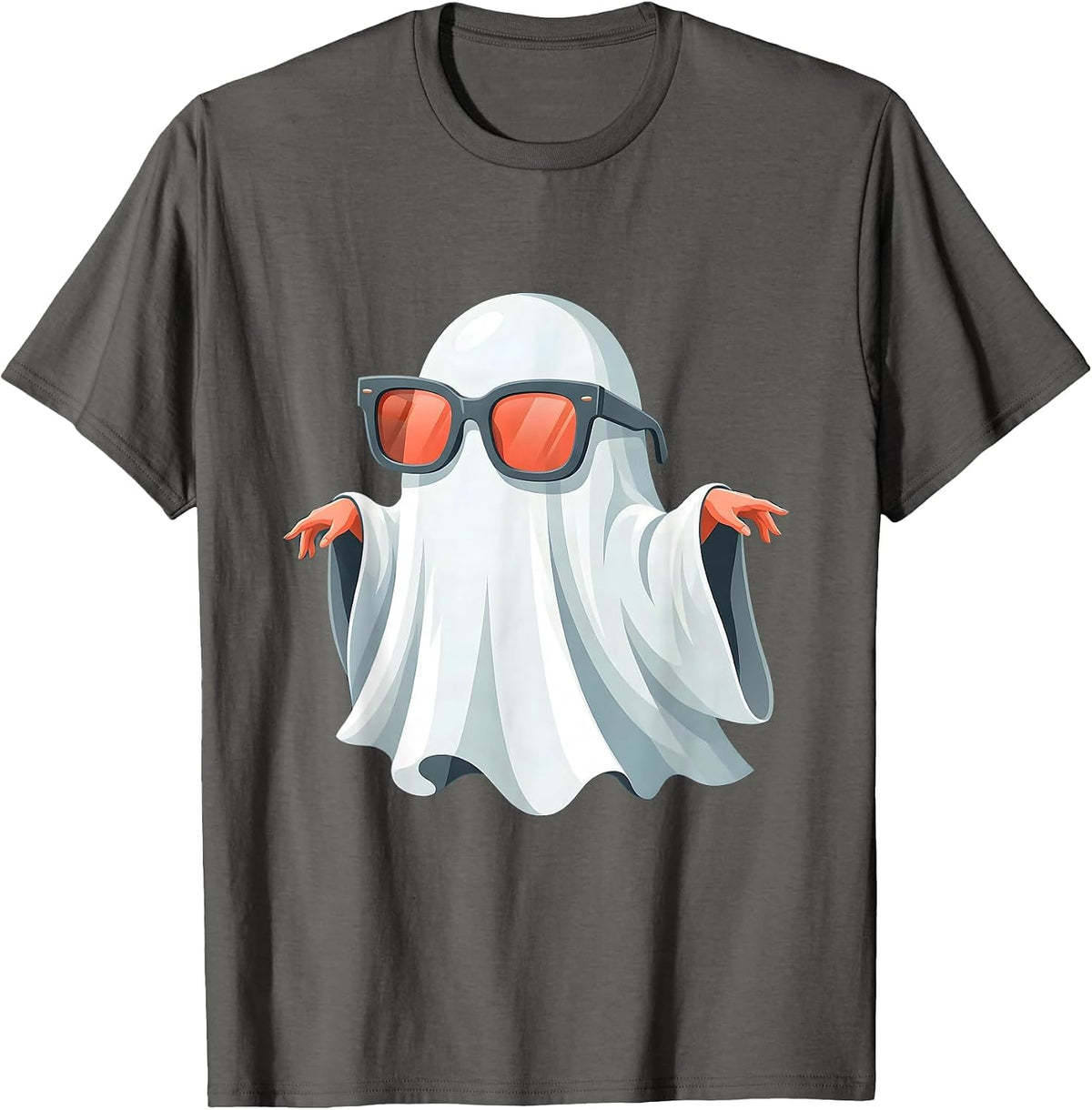 Boo Jee Ghost Wearing Designer Sunglasses T-Shirt - Asphalt Grey