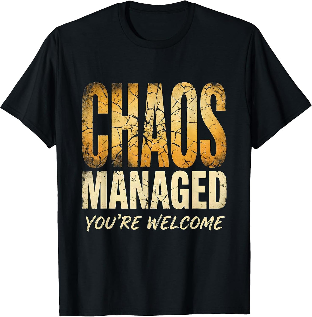 Men's Chaos Coordinator Chaos Managed You're Welcome T-Shirt - Black