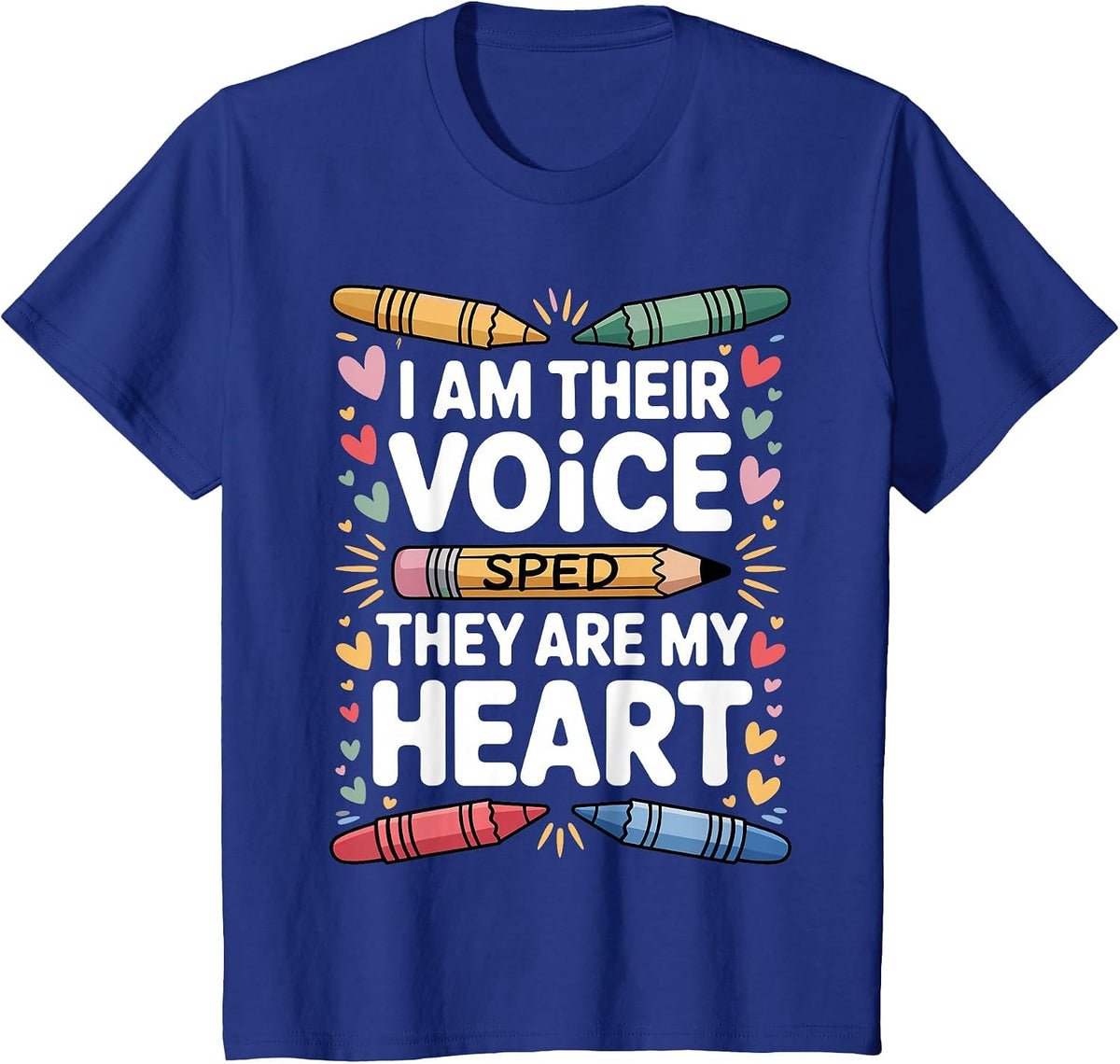IEP SPED Teacher Art for Men Women Special Education Teacher T-Shirt - Royal Blue