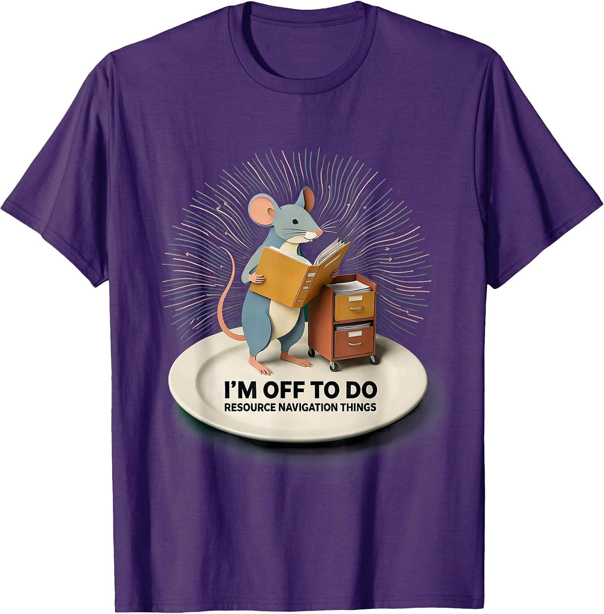 I'm Off To Do Resource Navigation Things Social Worker T-Shirt - Purple