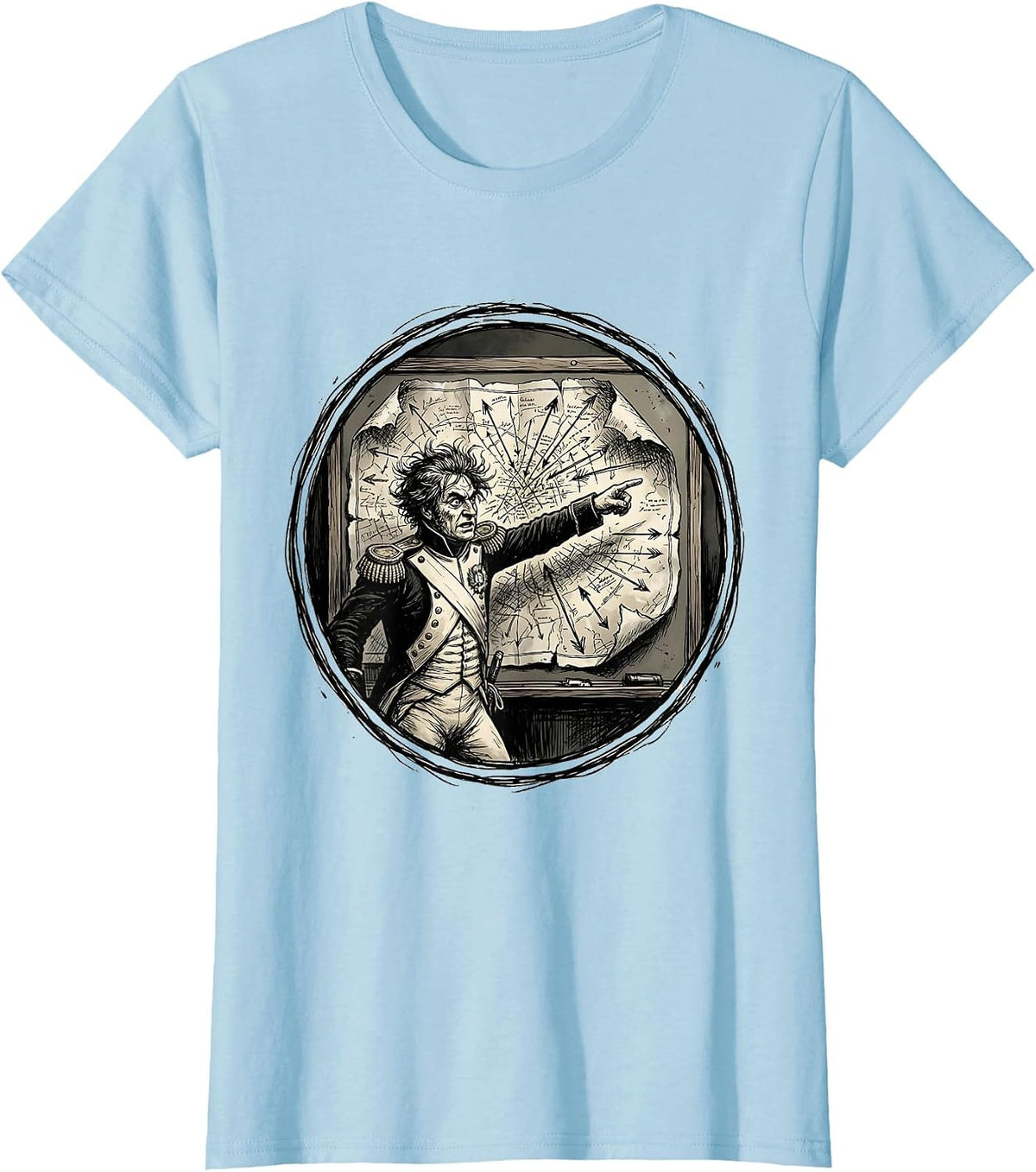 Chaos Coordinator Frazzled General Graphic T-Shirt - Baby Blue