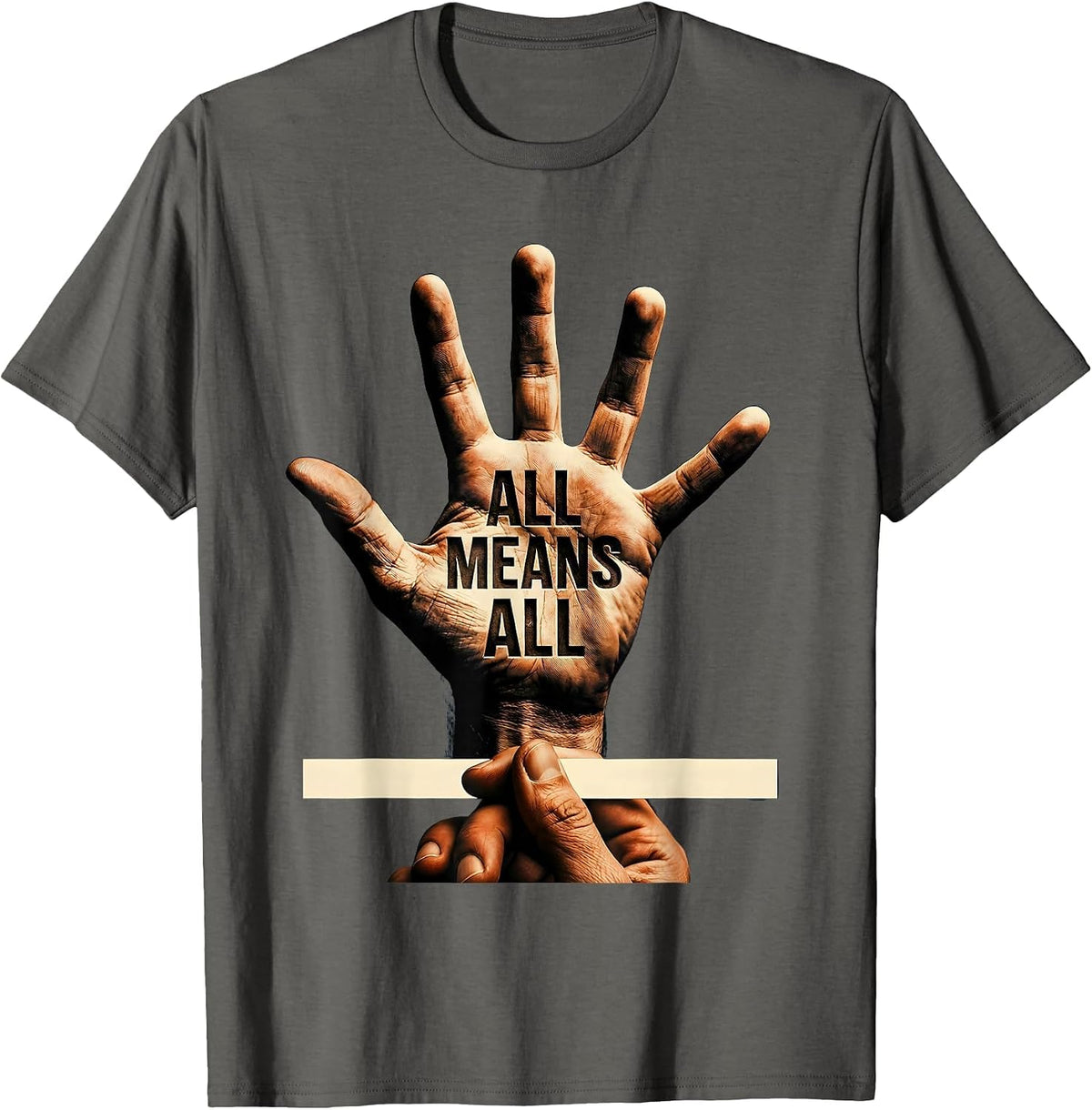 Men's All Means All Special Education Advocate Design T-Shirt - Asphalt Grey