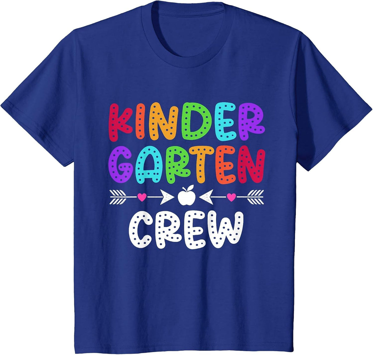 Kindergarten Crew Teacher Student Kinder Back to School T-Shirt - Royal Blue