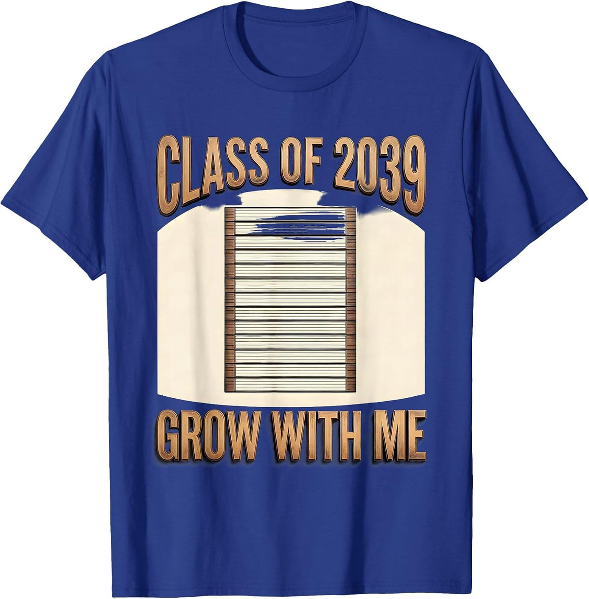 Men's Class Of 2039 Grow With Me Sentimental Keepsake First Day T-Shirt - Royal Blue