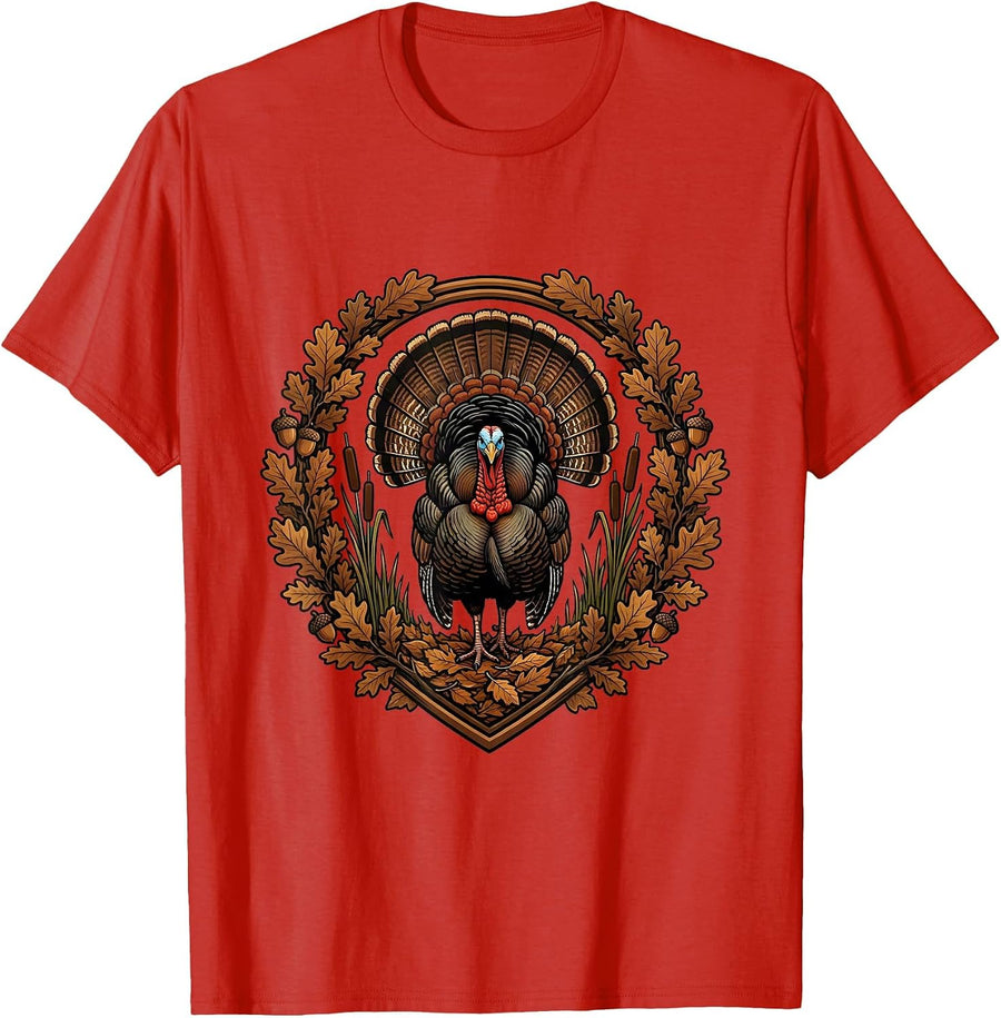 Men's Bottomland Camo Wild Turkey Strut Graphic T-Shirt - Red