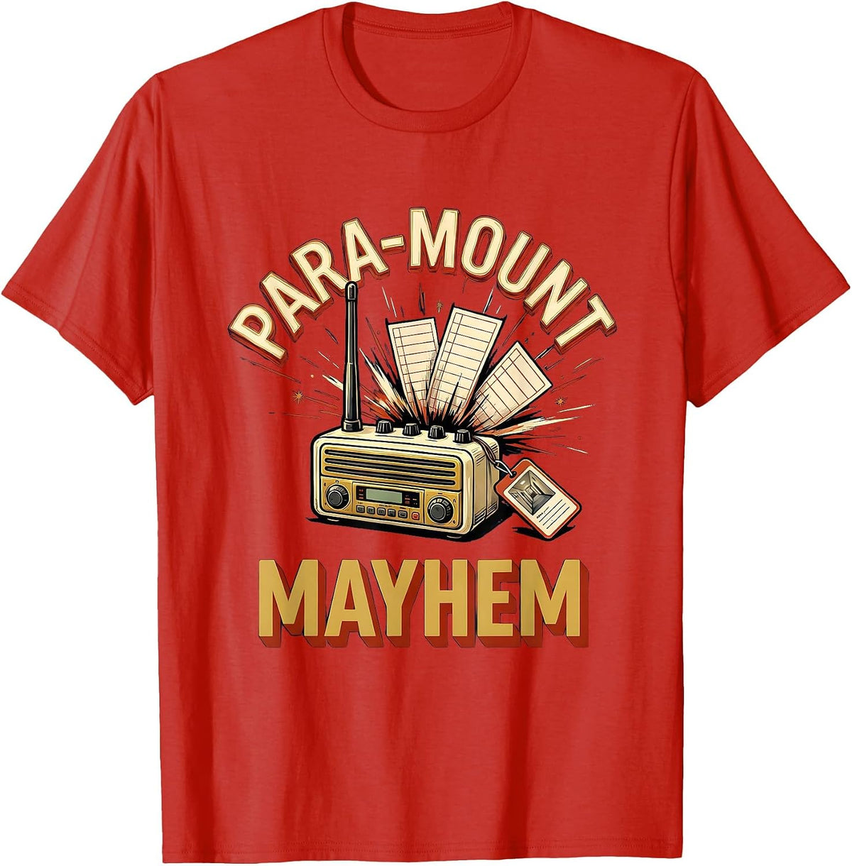 Para-Mount Mayhem Funny Paraprofessional Paraeducator T-Shirt, Men, Red, 3X-Large - As Pictured
