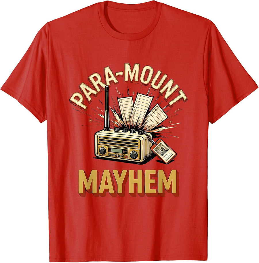 Para-Mount Mayhem Funny Paraprofessional Paraeducator T-Shirt, Men, Red, Small - As Pictured