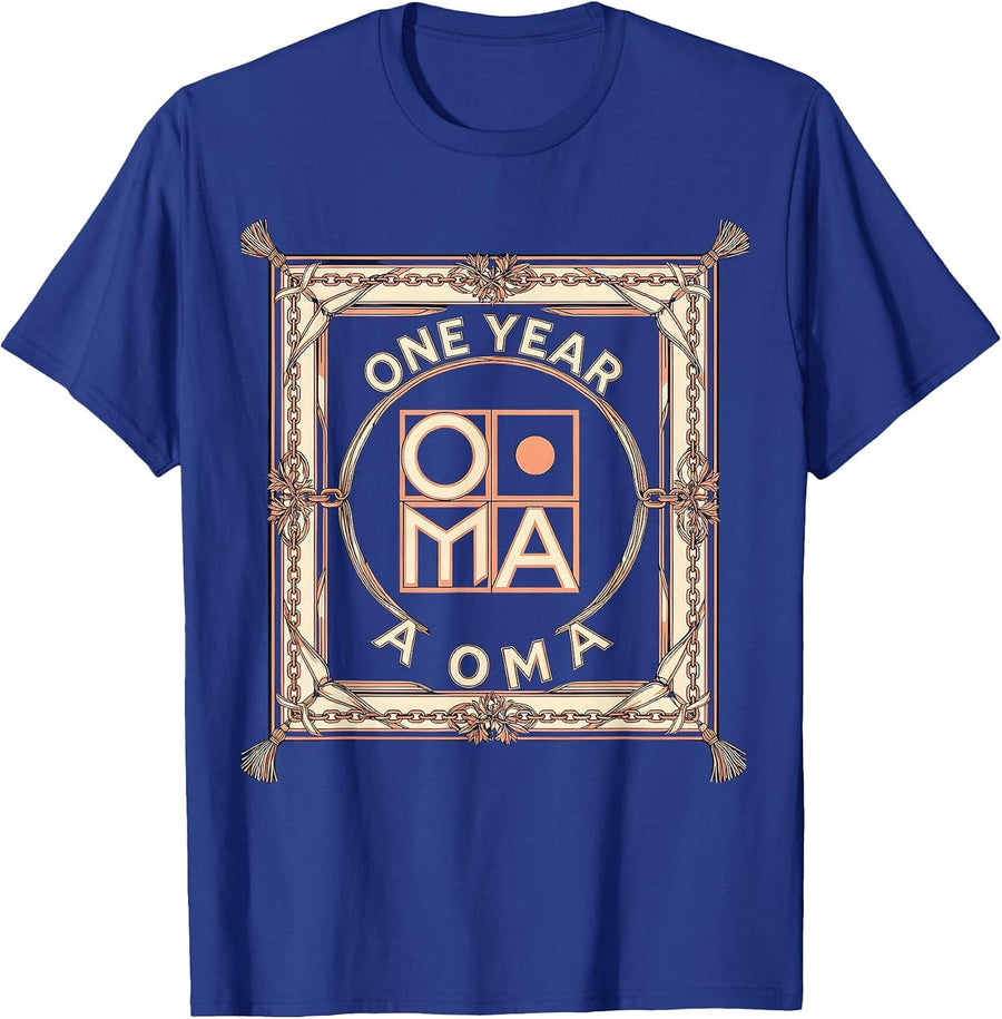 One Year A Oma Grandma Matching Birthday Family Keepsake T-Shirt - Royal Blue