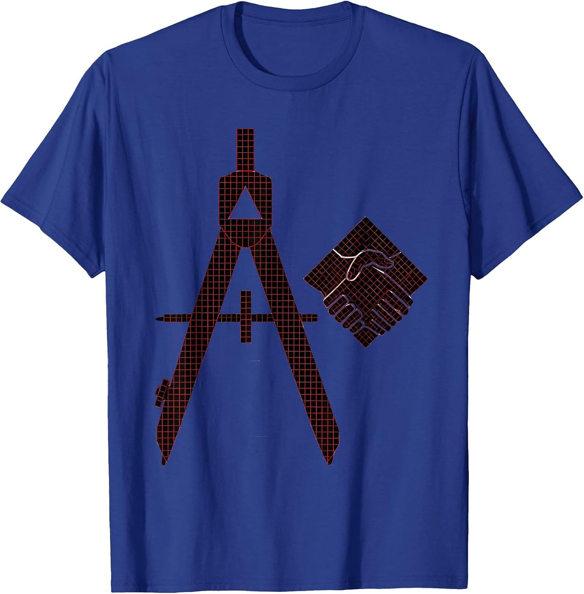 Men's Square and Compass Freemason Masonic Fraternal Pride T-Shirt - Royal Blue