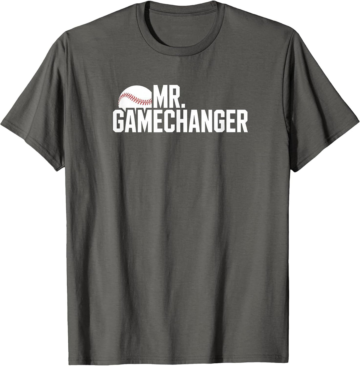 Mr. Gamechanger Baseball Scorekeeper Love T-Shirt - Asphalt Grey