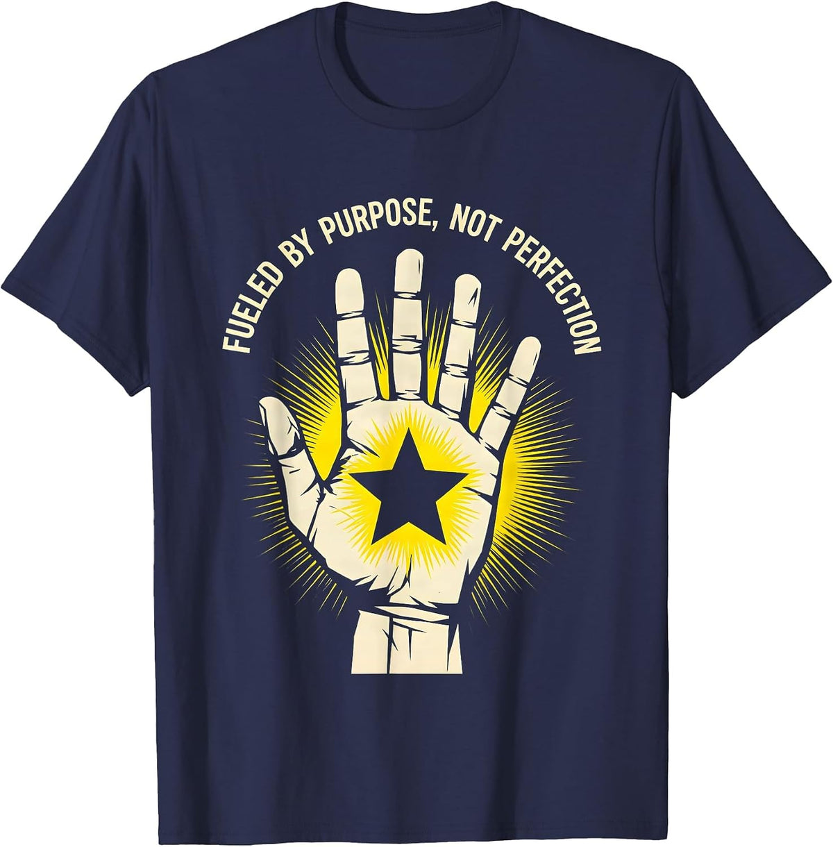 Fueled By Purpose Not Perfection Sped Teacher T-Shirt - Navy Blue