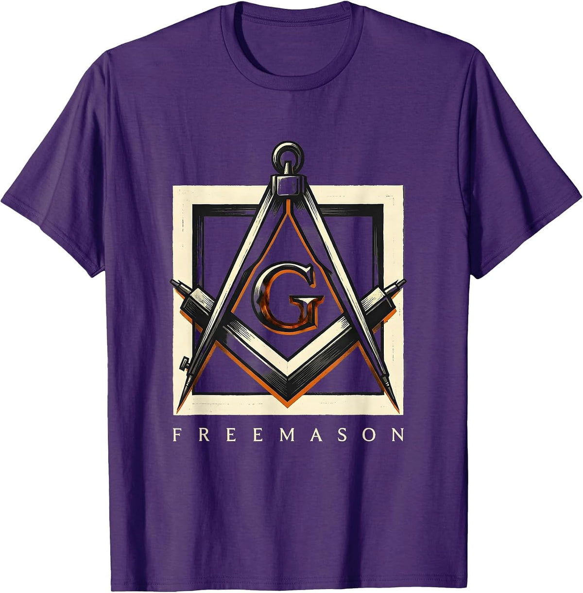 Freemason Square And Compass Fraternal Pride Grand Lodge T-Shirt - Purple