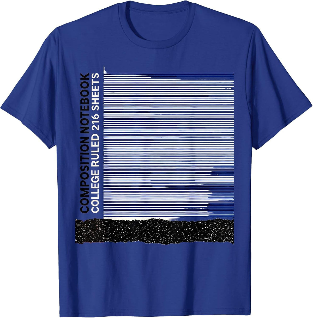 Composition Notebook College Ruled 216 Sheets Teacher T-Shirt - Royal Blue