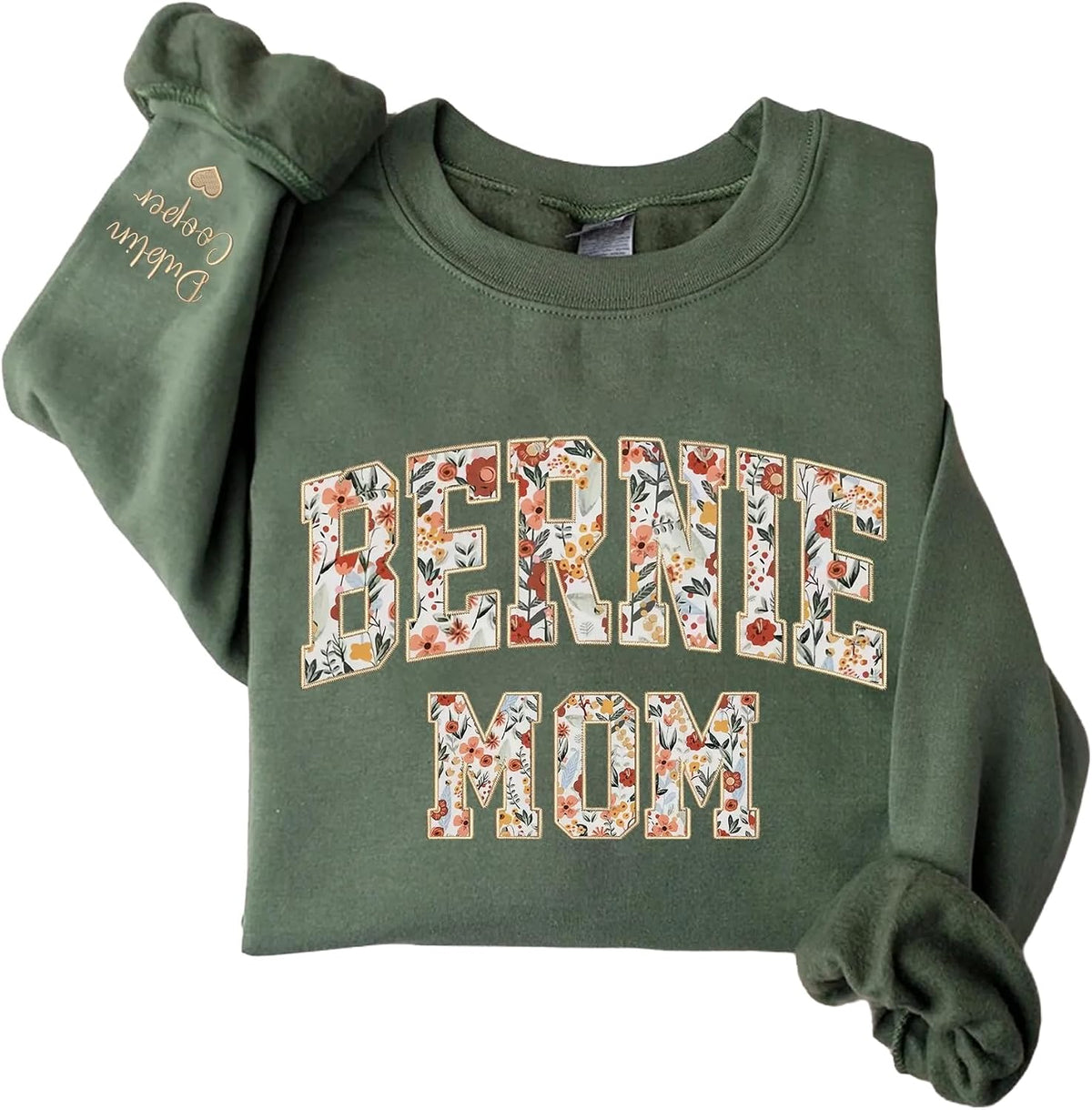 Custom Embroidered Dog Mom Sweatshirt, Dog Mom Sweatshirt with Pet Names On Sleeve, Personalized Pet Lovers Gifts - Bernese