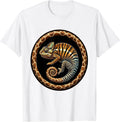 Men's Chameleon Animal Print Skin Shift Graphic T-Shirt - White