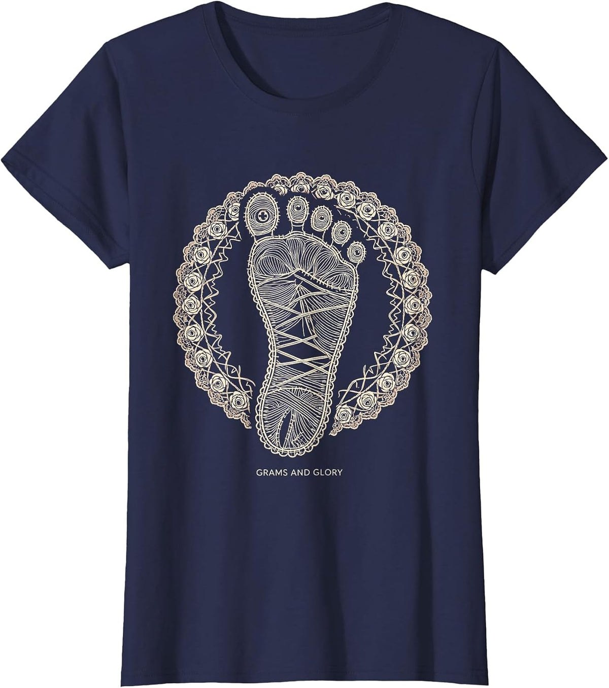 Women's Grams and Glory NICU Nurse Design T-Shirt - Navy Blue