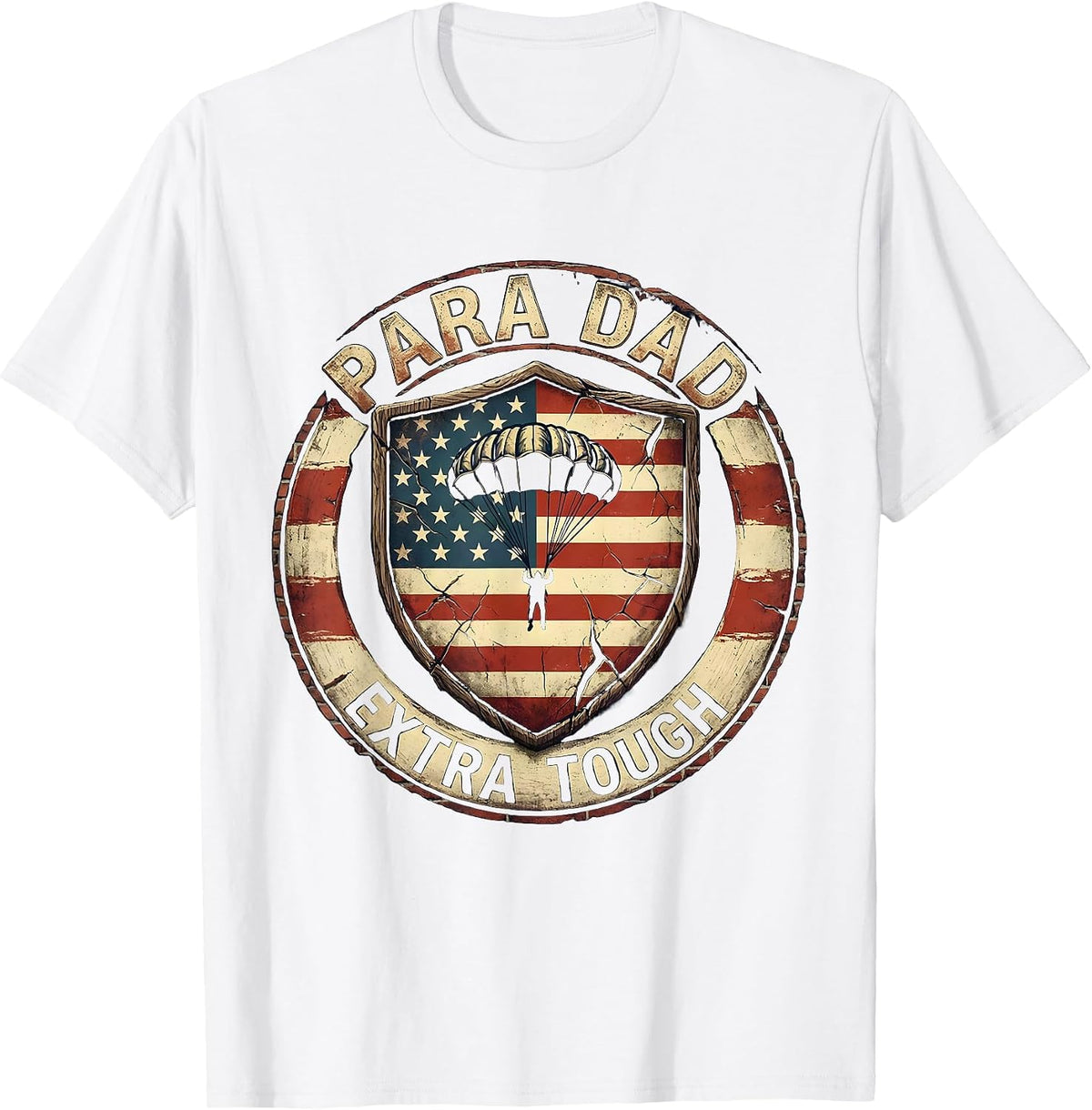 Men's Para Dad Extra Tough Father Appreciation Design T-Shirt - White