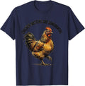 Chicken Matters Are Confidential Funny Chicken Lover Farming T-Shirt - Navy Blue