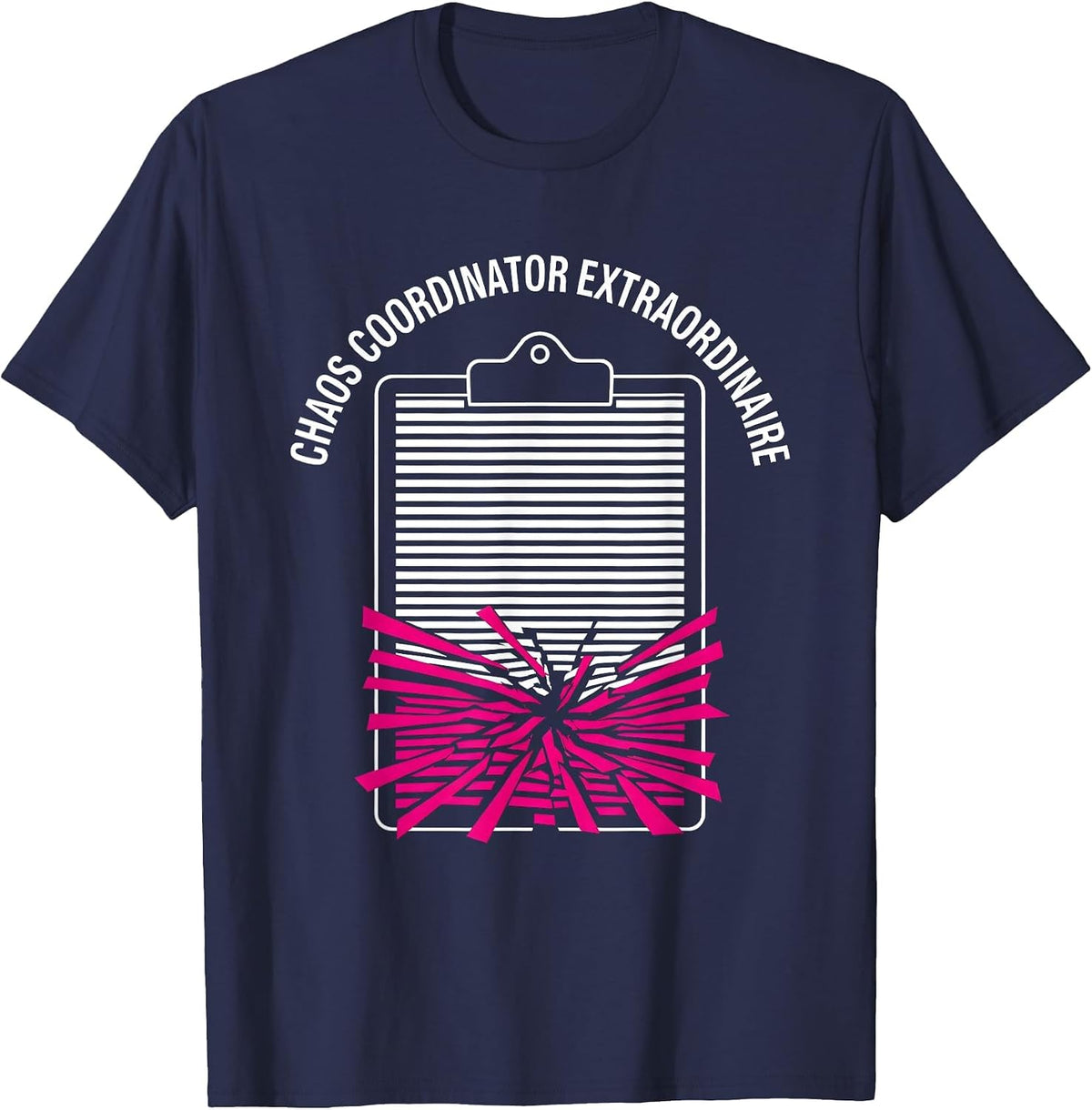 Men's Chaos Coordinator Extraordinaire Graphic Design T-Shirt - Navy Blue