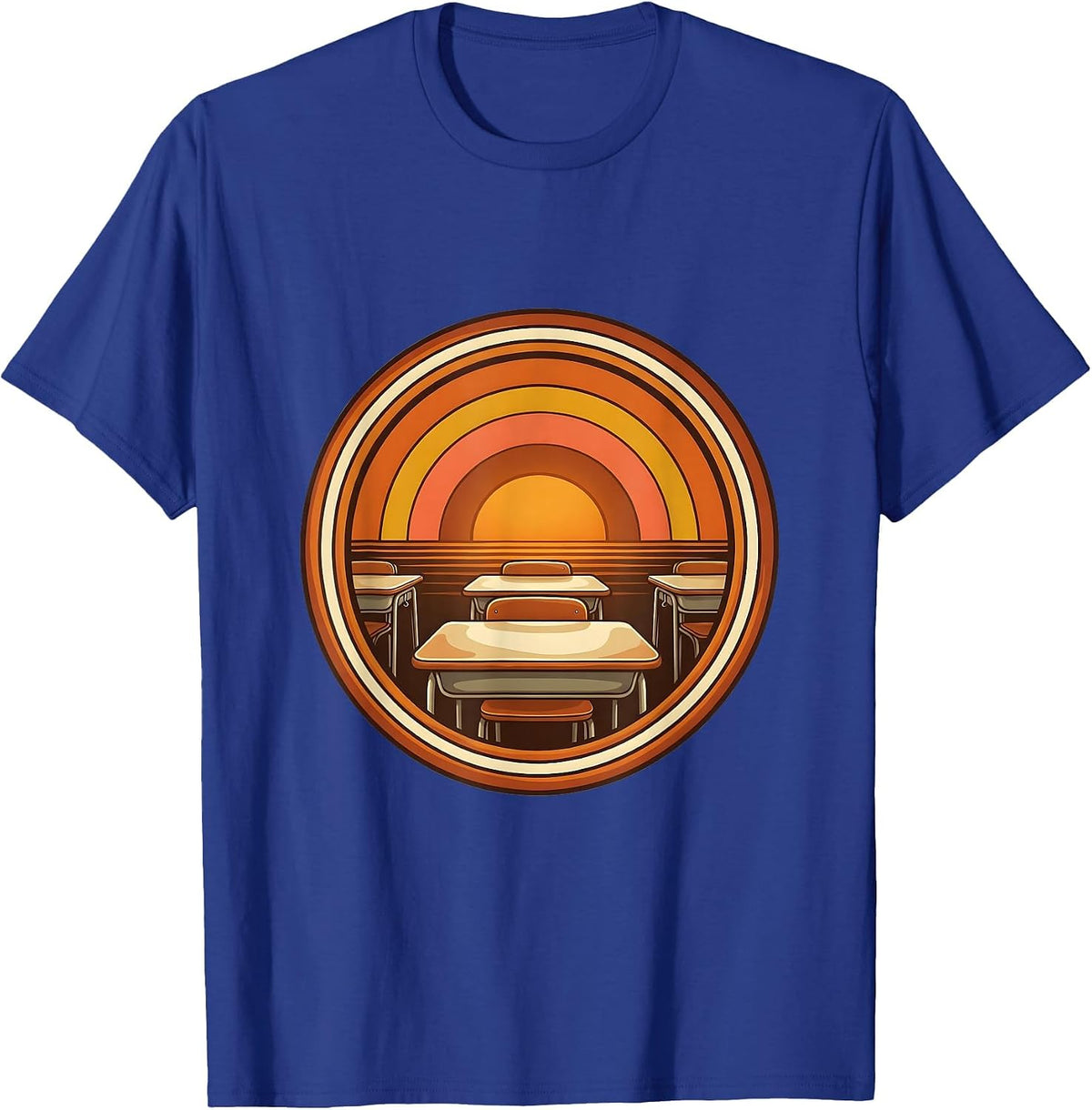 Empty Classroom Afternoon Light Teacher Design T-Shirt - Royal Blue
