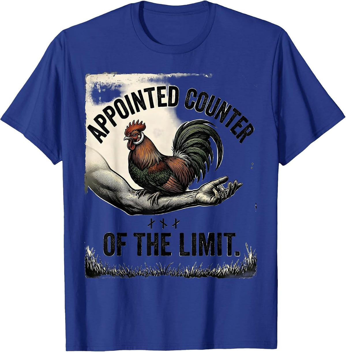 Men's Appointed Counter Of The Limit Vintage Pheasant Hunter T-Shirt - Royal Blue