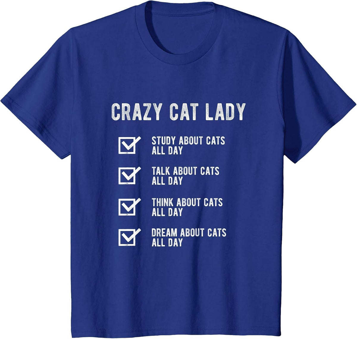 Crazy Cat Lady Cat Lover Mom Women T-Shirt - Royal Blue