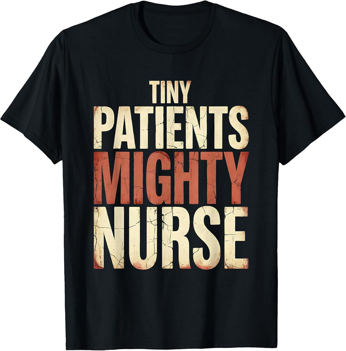 Men's Tiny Patients Mighty Nurse NICU Nurse Design T-Shirt - Black