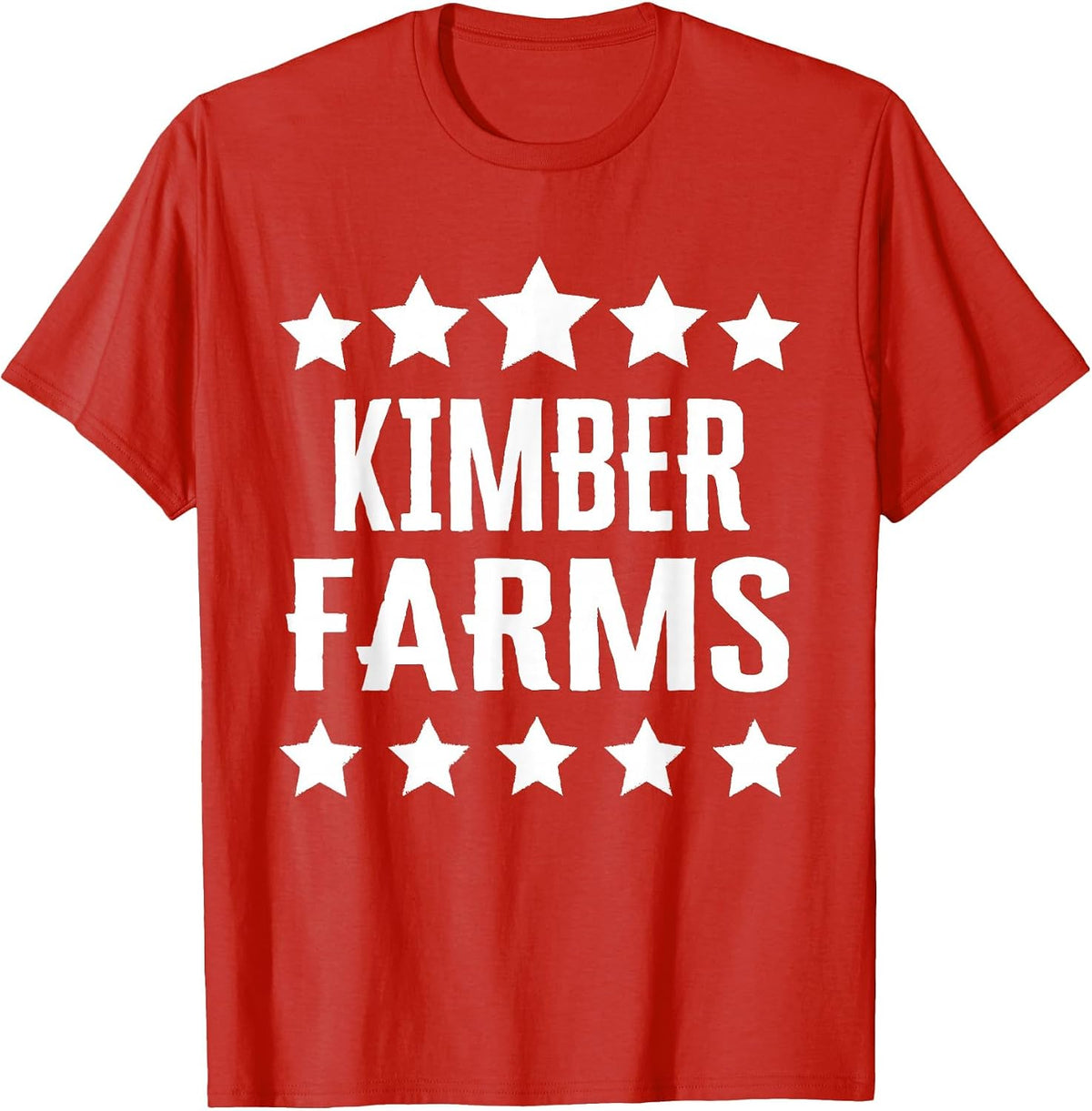 Kimber Farms Family Reunion Squad First Last Name T-Shirt - Red