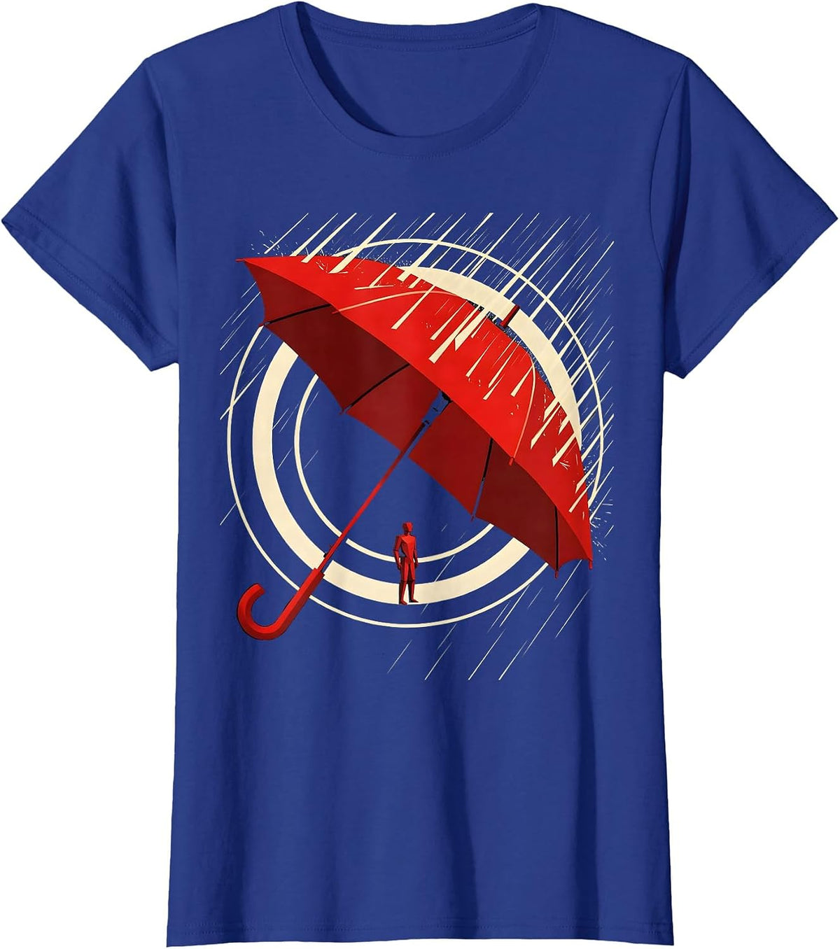 Women's Social Worker Umbrella Shield Graphic Design T-Shirt - Royal Blue