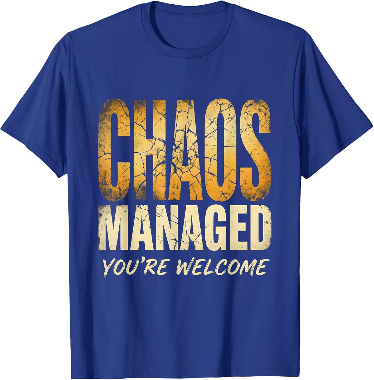 Men's Chaos Coordinator Chaos Managed You're Welcome T-Shirt - Royal Blue