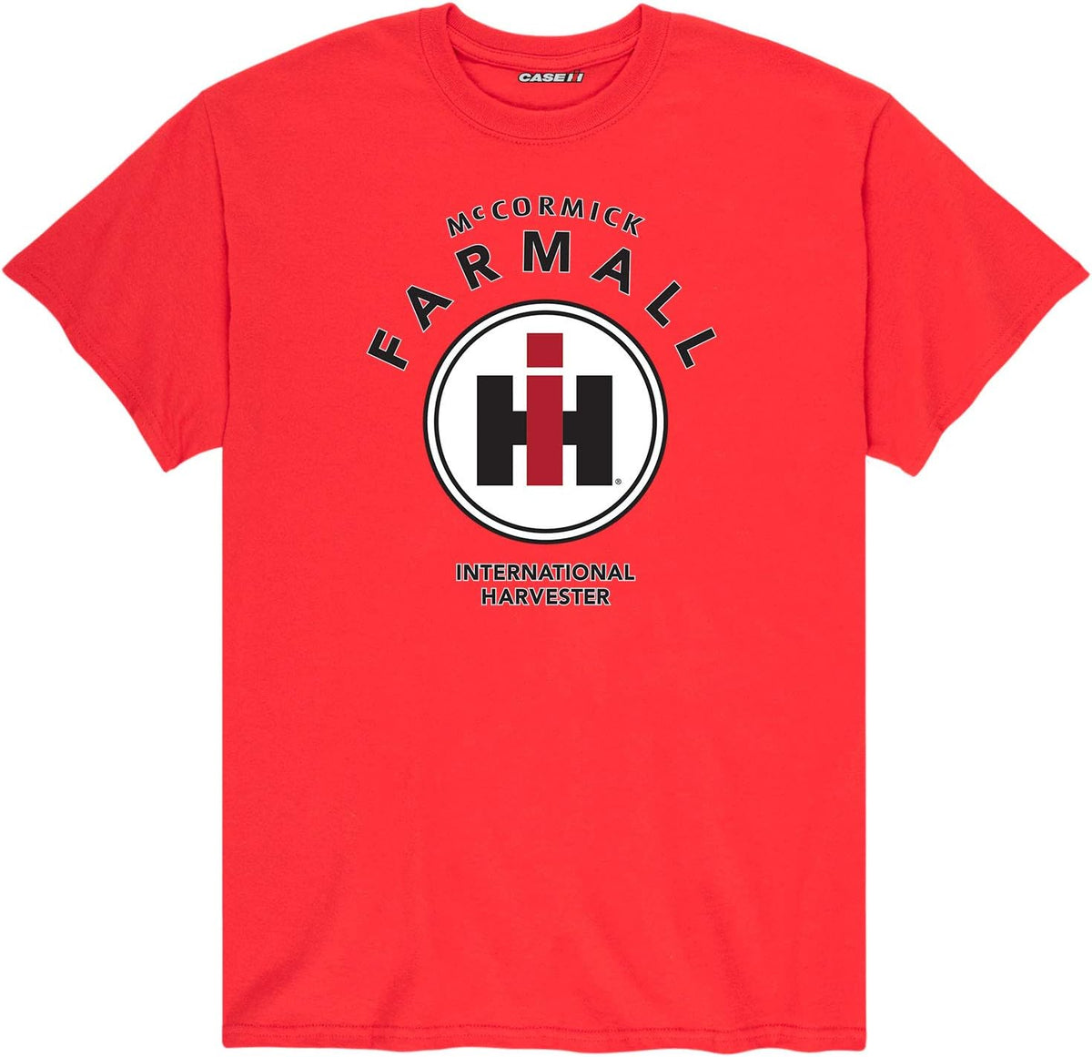 Mccormick Farmall Circle IH Logo Adult - Mens Short Sleeve Tee - Red