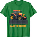 Men's Back The Farmer Funny Farmer Tractor Rancher Farm Dad T-Shirt - Kelly Green