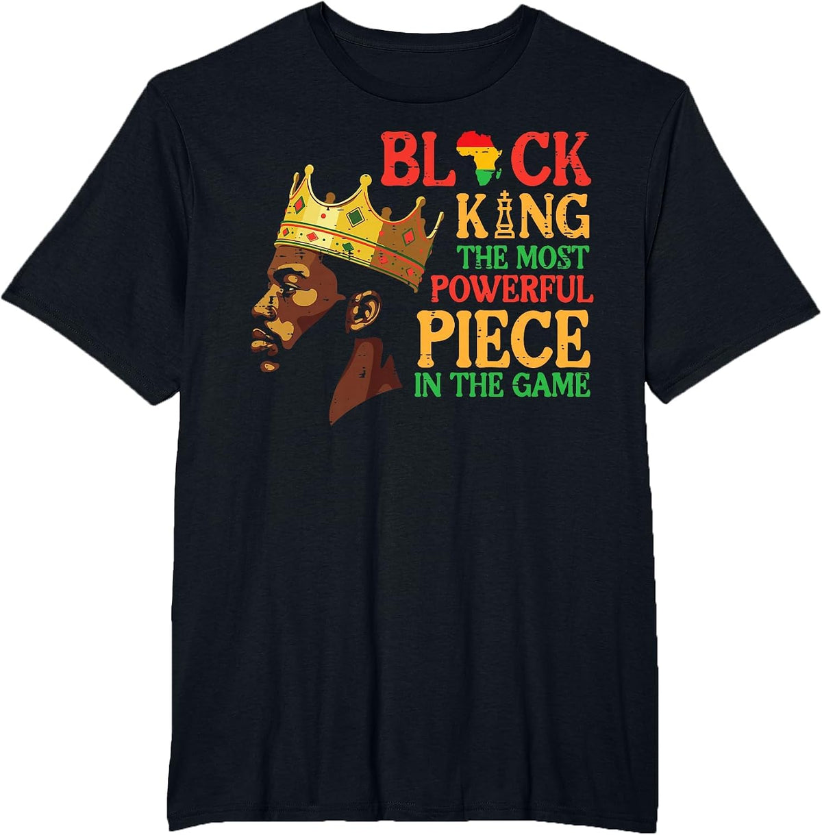 Juneteenth Black King Black History African Dad Men T-Shirt - Black