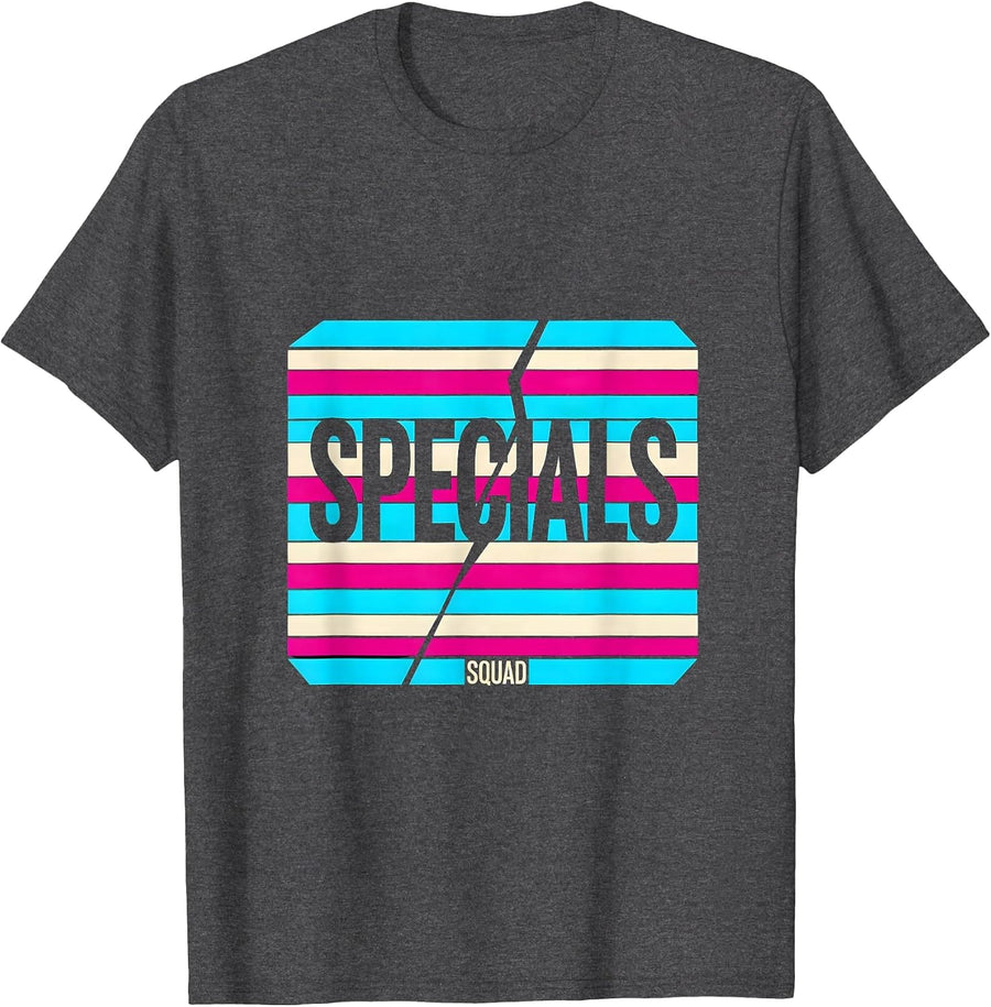 Men's Specials Squad Tie Dye Back To School Support Staff T-Shirt - Dark Heather Grey