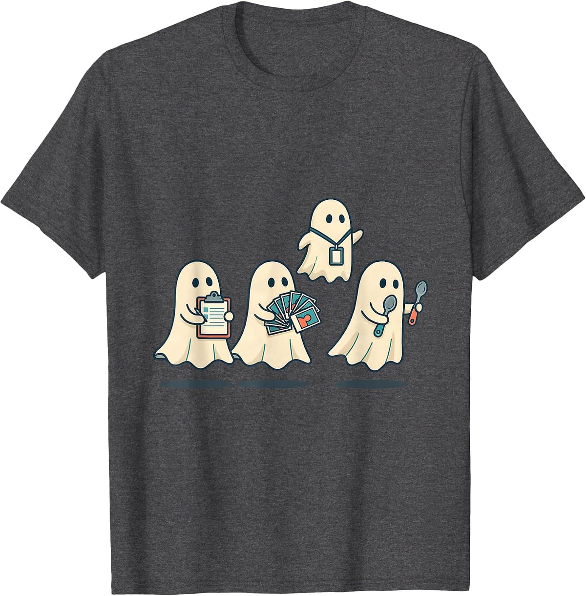 Friendly Ghosts Classroom Support Para Normal Activities T-Shirt - Dark Heather Grey