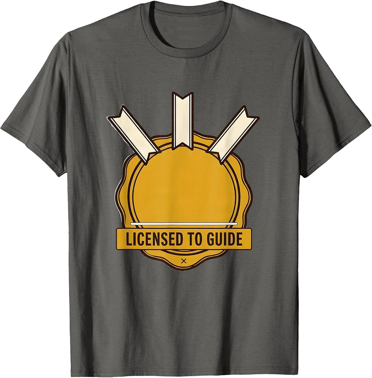 Men's Licensed To Guide Groovy Social Worker Appreciation MSW T-Shirt - Asphalt Grey